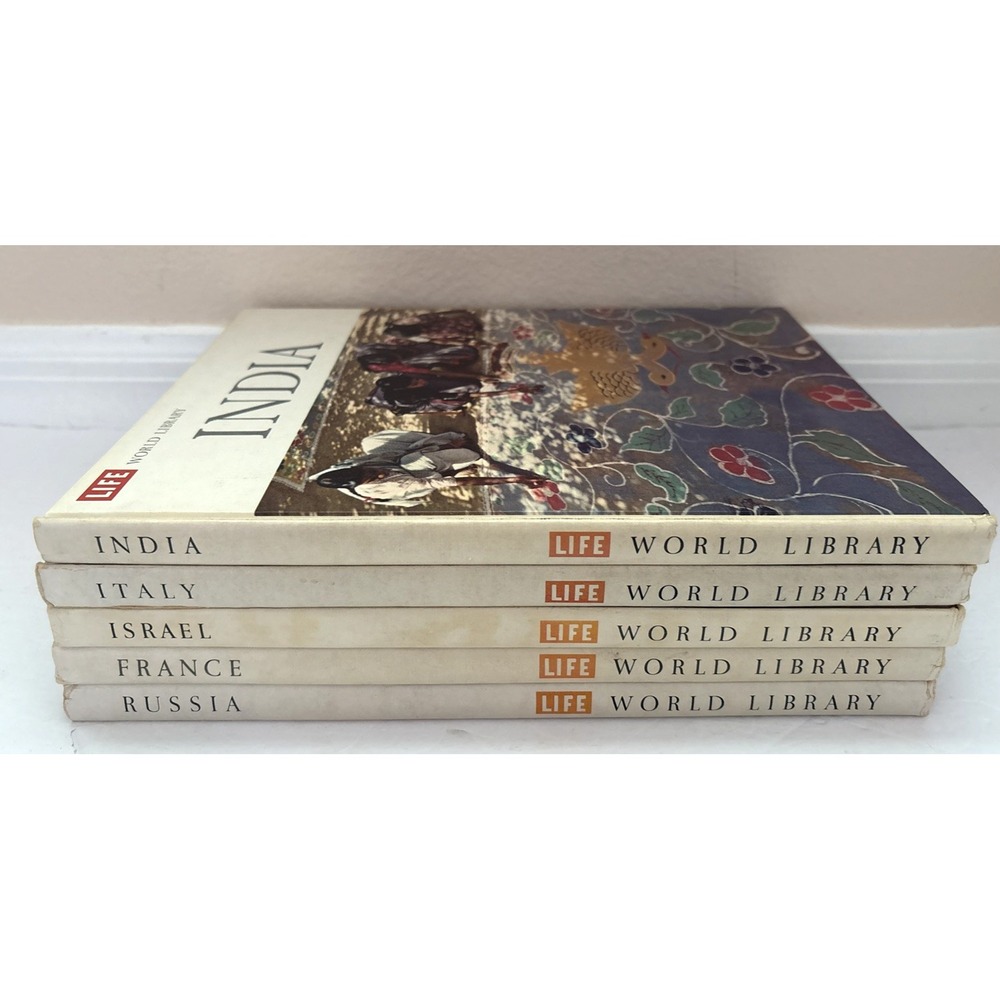 Time Life World Library Lot of 5 Hardcover Book Set Vintage 1960's Homeschool